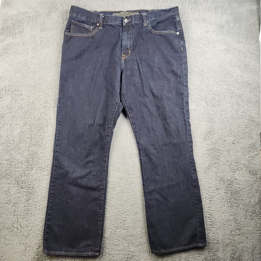 American Eagle Jeans Mens 40x34 Blue Classic Bootcut Dark Wash Cotton Denim Pant